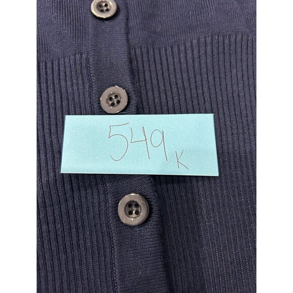 Vila Milano NWT Navy Blue Button Up Cardigan Sweater Sz Small - Picture 10 of 11